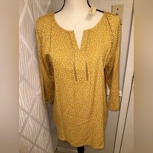 Multicolored Bishop Sleeve Relaxed Blouse